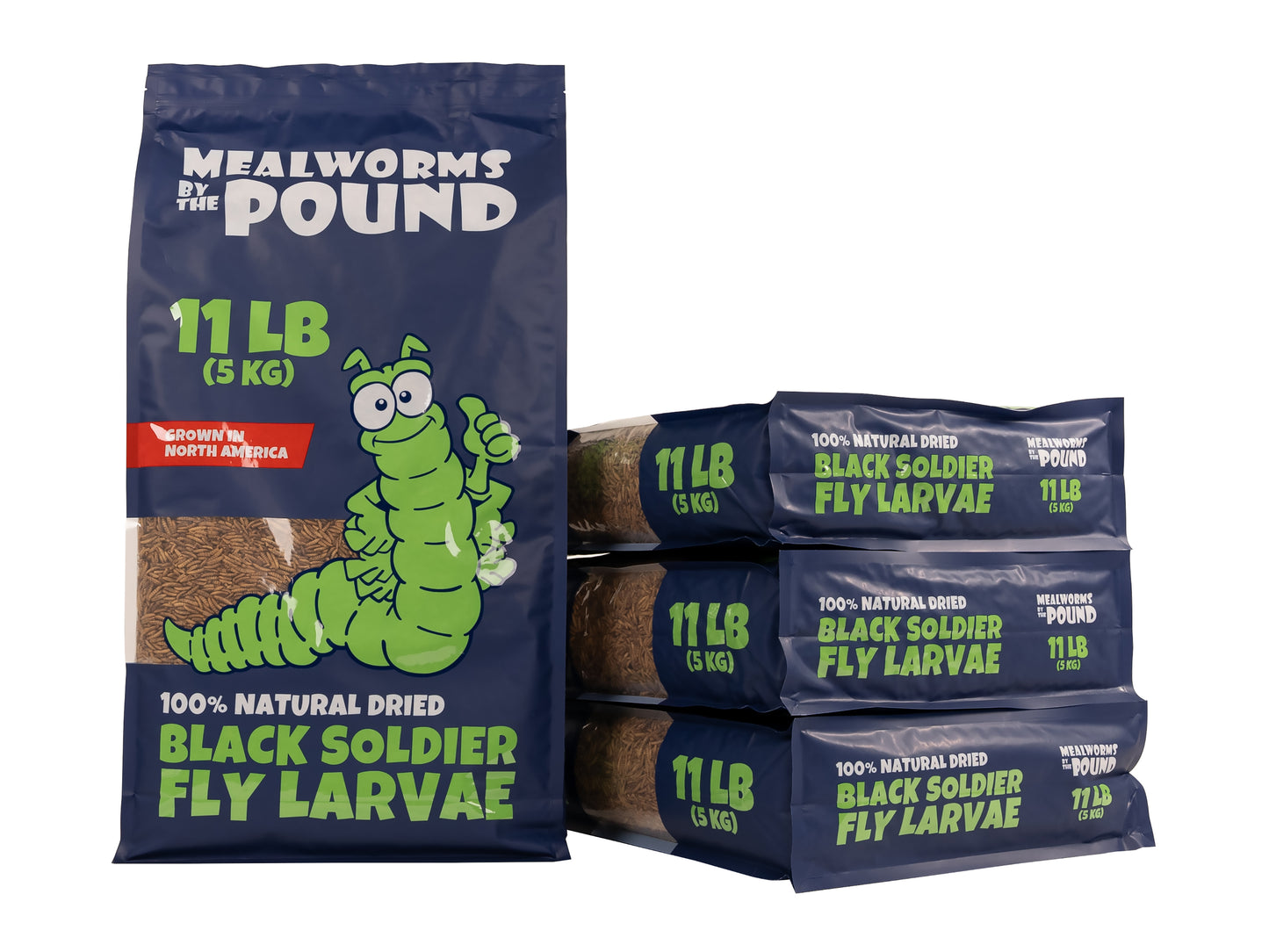 North American Dried Black Soldier Fly Larvae - 44 LB
