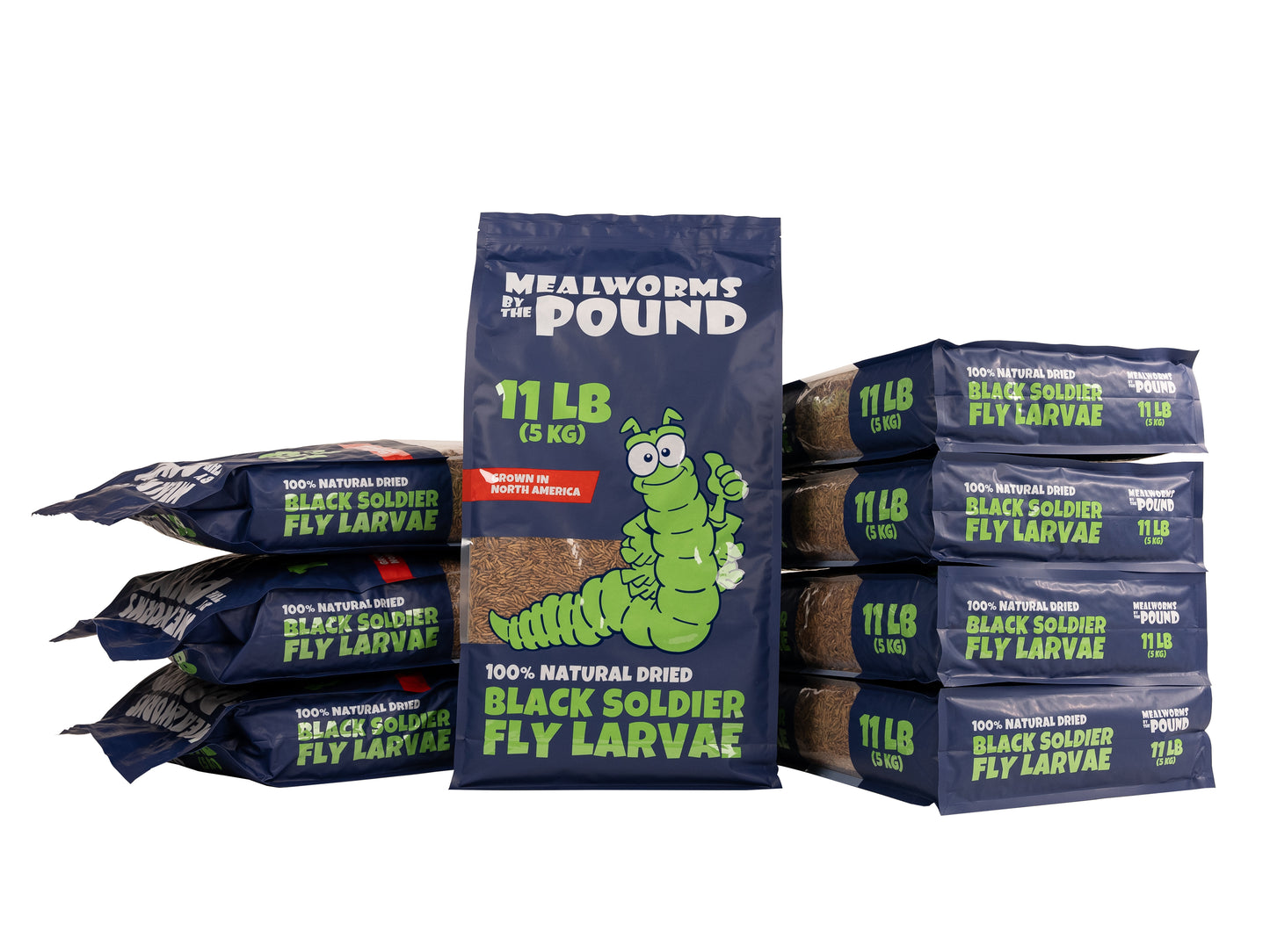 North American Dried Black Soldier Fly Larvae - 88 LB