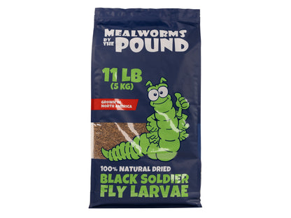 North American Dried Black Soldier Fly Larvae - 11 LB