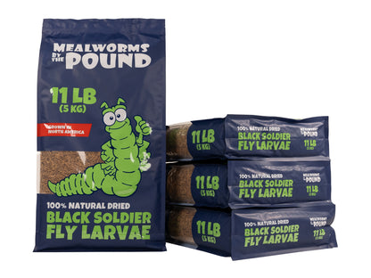 North American Dried Black Soldier Fly Larvae - 44 LB